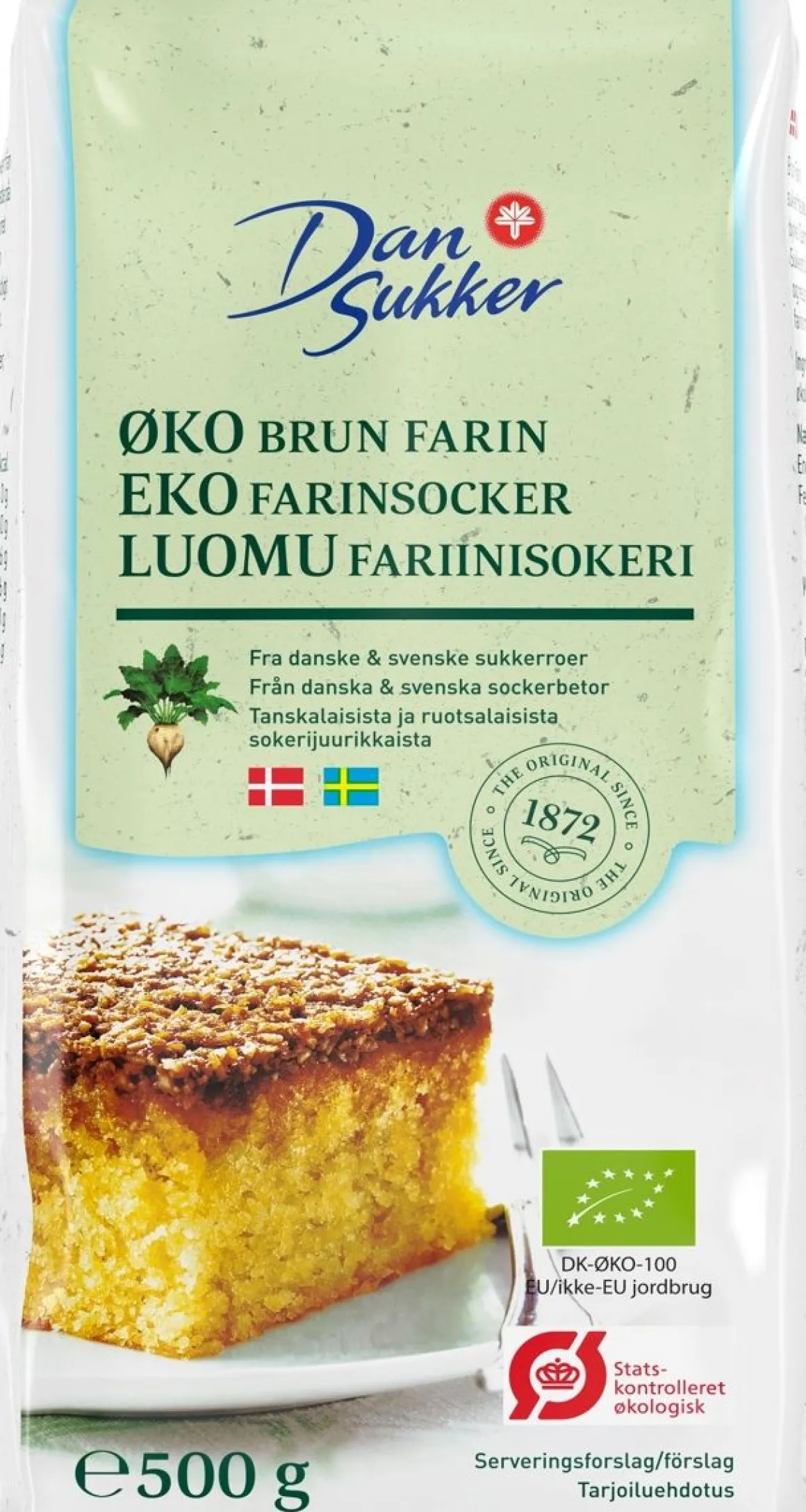 DANSUKKER FARIINISOKERI LUOMU 500 G
