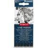 DERWENT GRAPHIK LINE MAKER 6 BLACK 0.05, 0.1, 0.2, 0.3, 0.5, 0.
