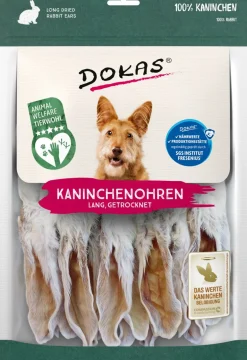 DOKAS KOIRALLE KUIVATUT KANINKORVAT KARVALLA 180 G