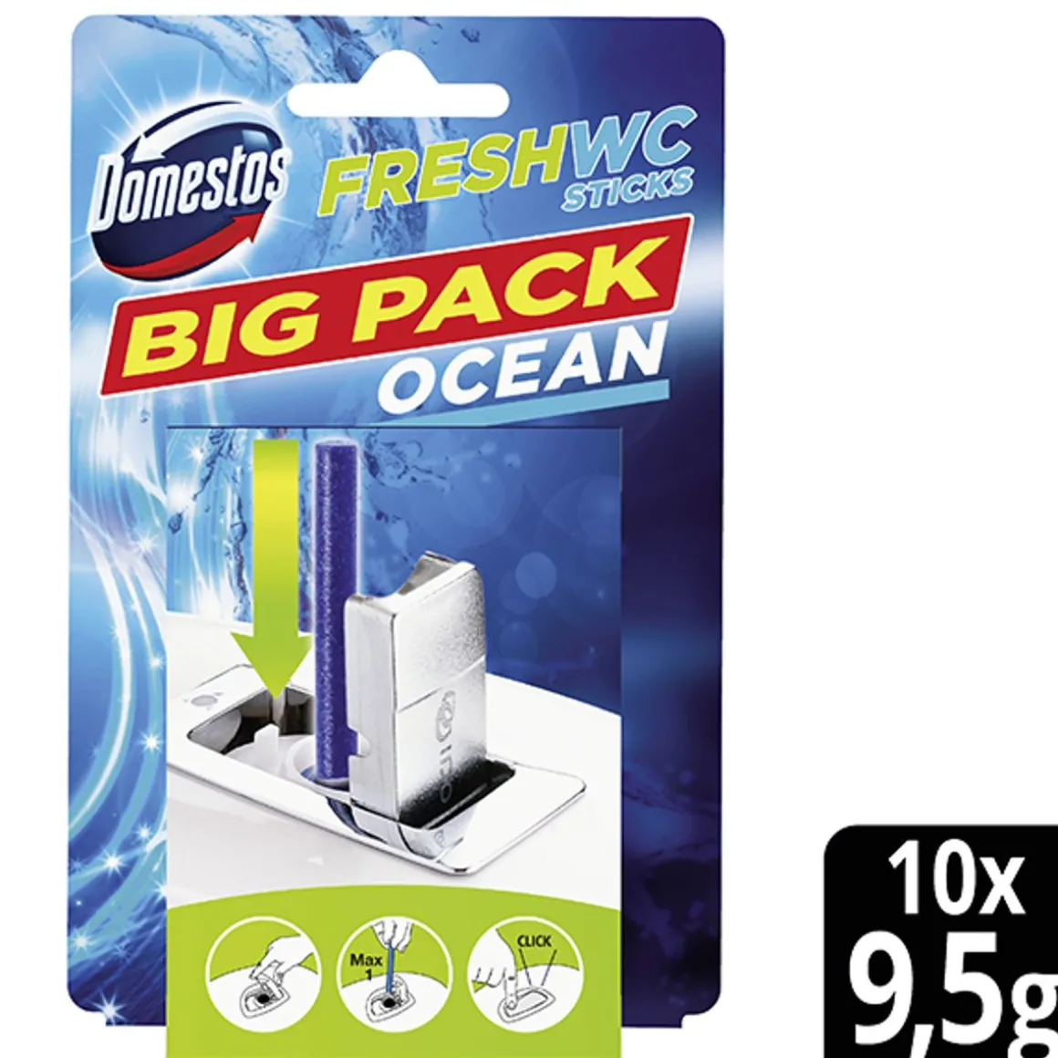 DOMESTOS FRESH WC STICKS 10-PACK 10 KPL