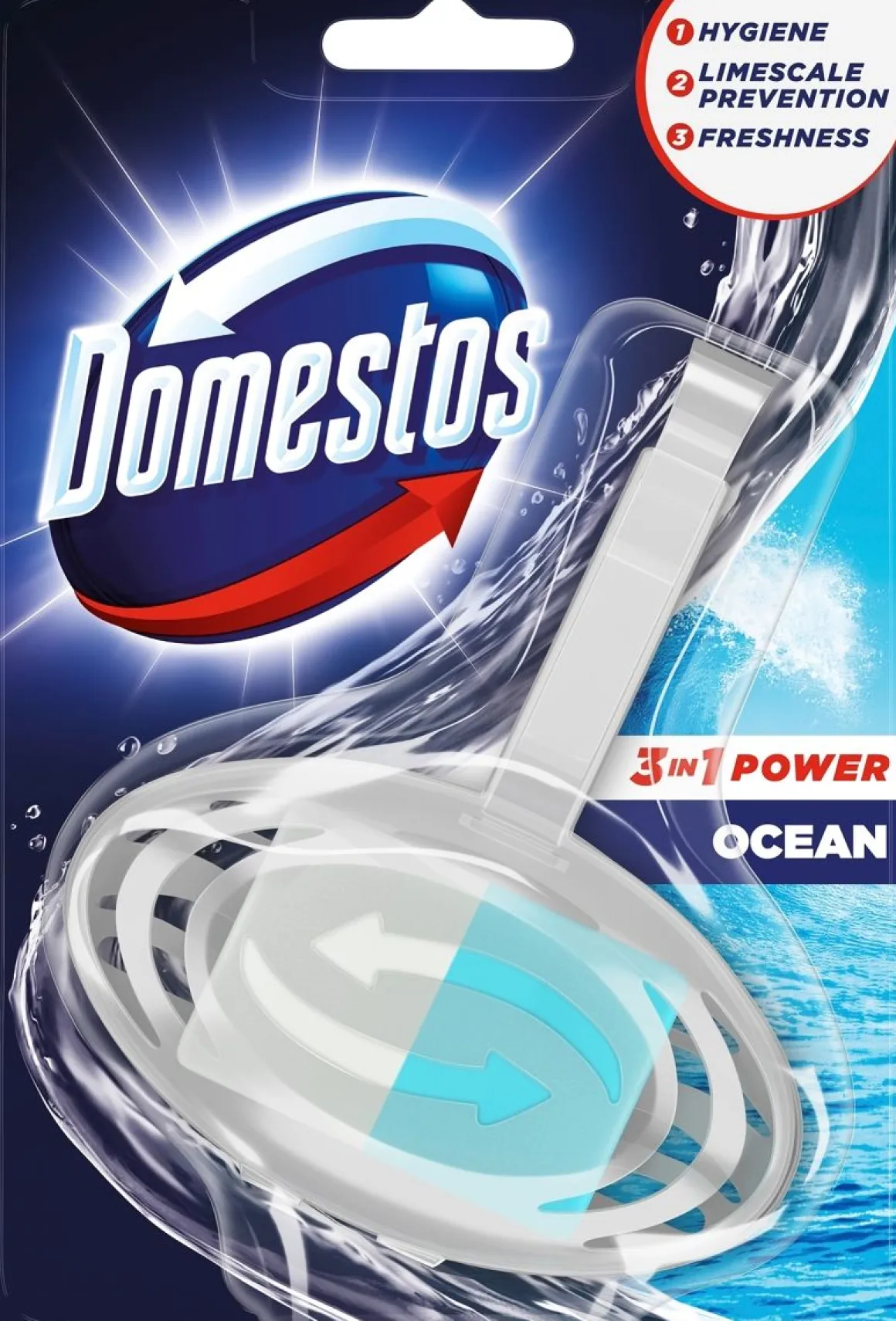 DOMESTOS 3-IN-1 WC-RAIKASTIN OCEAN FRESH