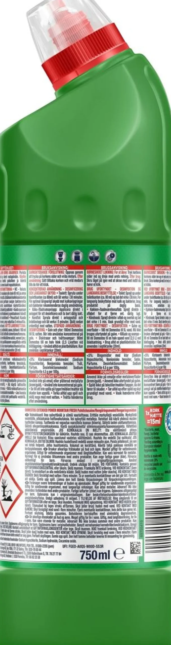 DOMESTOS MOUNTAIN FRESH WC-PUHDISTUSAINE 750 ML