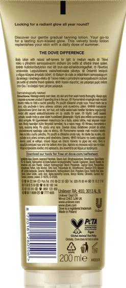 DOVE KOSTEUSVOIDE LIGHT TO MED 200 ML