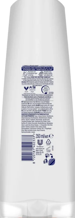 DOVE LONG&RADIENT CONDITIONER 350 ML