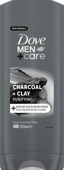 DOVE MEN+CARE SUIHKUSAIPPUA CHARCOAL AND CLAY 400 ML