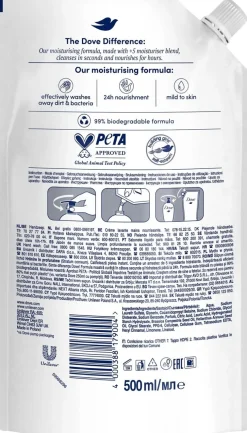 DOVE BEAUTY CREAM WASH KÄSISAIPPUA TÄYTTÖPAKKAUS 500 ML