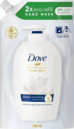 DOVE BEAUTY CREAM WASH KÄSISAIPPUA TÄYTTÖPAKKAUS 500 ML
