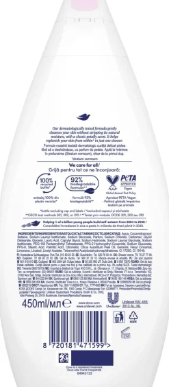 DOVE  ESSENTIAL PETAL SOFT SUIHKUSAIPPUA 450 ML