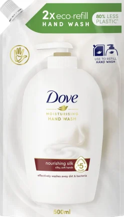 DOVE FINE SILK NESTESAIPPUA REFILL 500 ML
