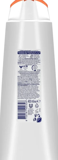 DOVE LONG&RADIENT SHAMPOO 400 ML