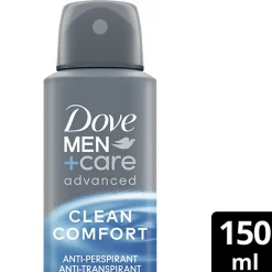 DOVE MEN+CARE SPRAY ADVANCED CLEAN COMFORT 150 ML