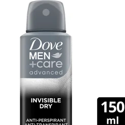 DOVE MEN+CARE SPRAY ADVANCED INVISIBLE DRY 150 ML