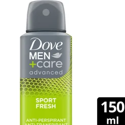 DOVE MEN+CARE SPRAY ADVANCED SPORT FRESH 150 ML