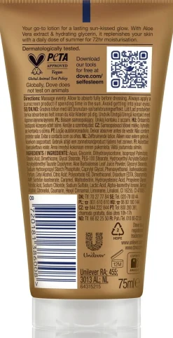 DOVE SUMMER REVIVED FACE & BODY CREAM MEDIUM TO DARK 75 ML