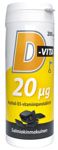 D-VITA 20 MIKROGR. SALMIAKINMAKU 200 KPL