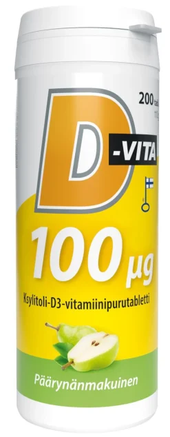 D-VITA 100 UG PÄÄRYNÄ 200 KPL