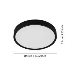 EGLO KATTOVALAISIN MUSURITA 44CM LED 6X5,5W MUSTA/VALKOINEN