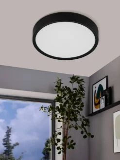 EGLO KATTOVALAISIN MUSURITA 34CM LED 14,6W MUSTA/VALKOINEN