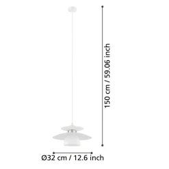EGLO RIIPPUVALAISIN BRENDA 32CM VALKOINEN