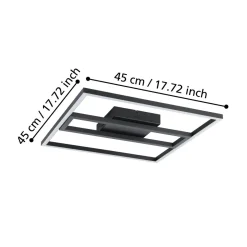 EGLO KATTOVALAISIN LED RGB/CCT CALAGRANO-Z MUSTA