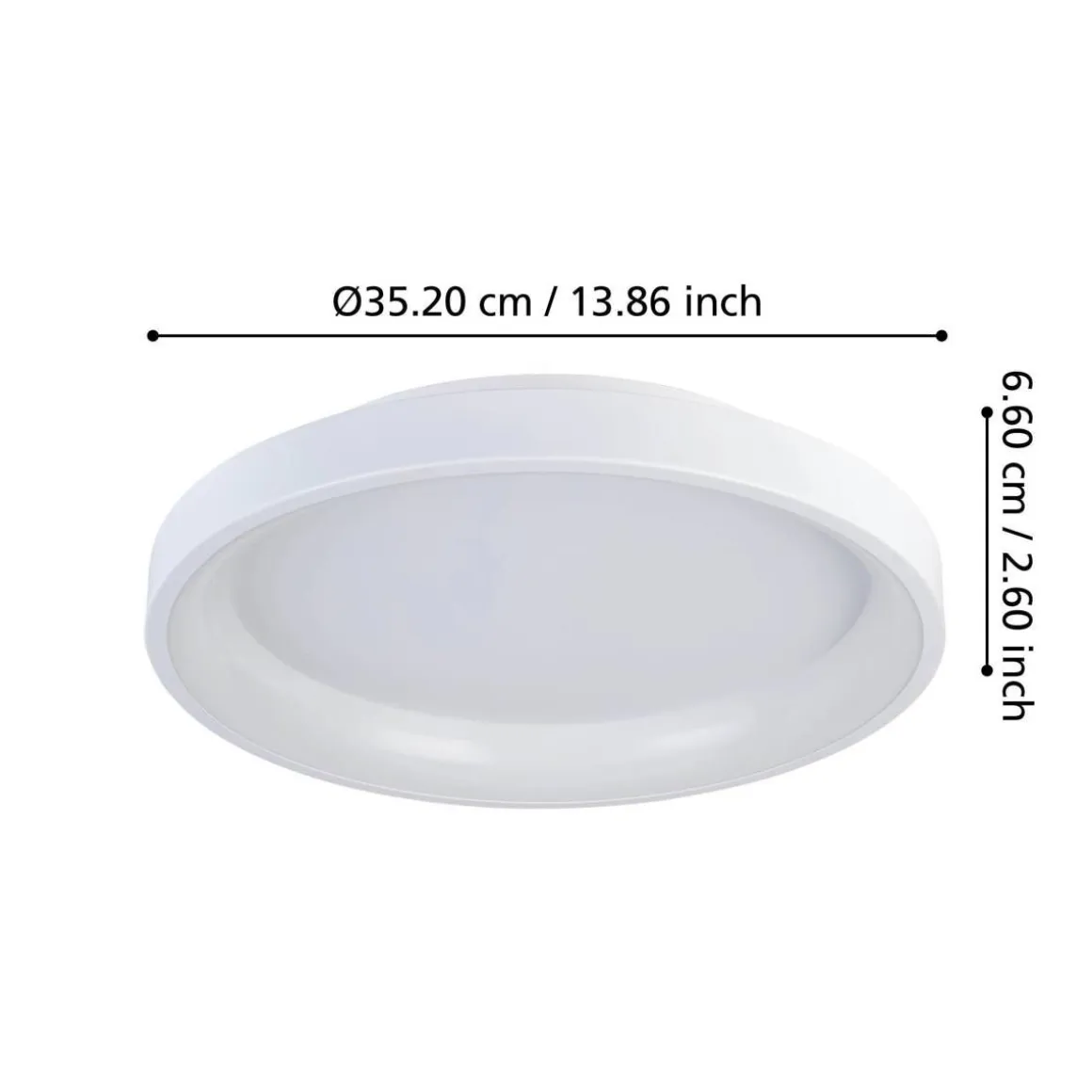 EGLO KATTOVALAISIN LORETELLO 35CM LED 12W VALKOINEN