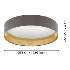 EGLO KATTOVALAISIN MASERLO 2 LED 20W CAPPUCCINO/KULTA