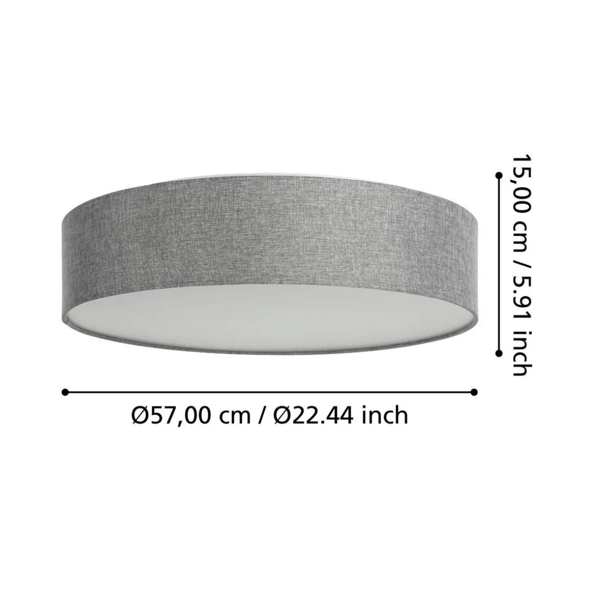 EGLO ÄLYKATTOVALAISIN ROMARO-Z LED 35W HARMAA/VALKOINEN