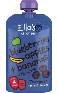 ELLA S SOSE 4KK MUSTIKKA-OMENA- BANAANI LUOMU 120 G