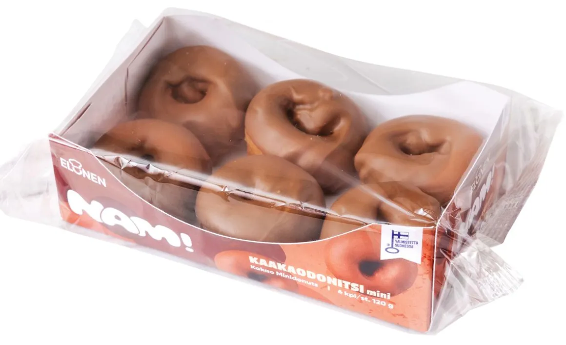 ELOSEN NAM! MINIDONITSI KAAKAO 6KPL 120 G