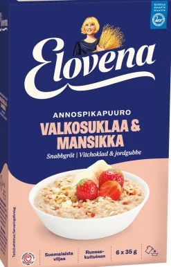 ELOVENA HETKI VALKOSUKLAA-MANSIKKA ANNOSPIKAPUURO 210 G