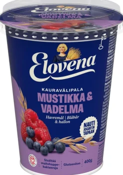 ELOVENA KAURAVÄLIPALA MUSTIKKA-VADELMA GTON 400 G