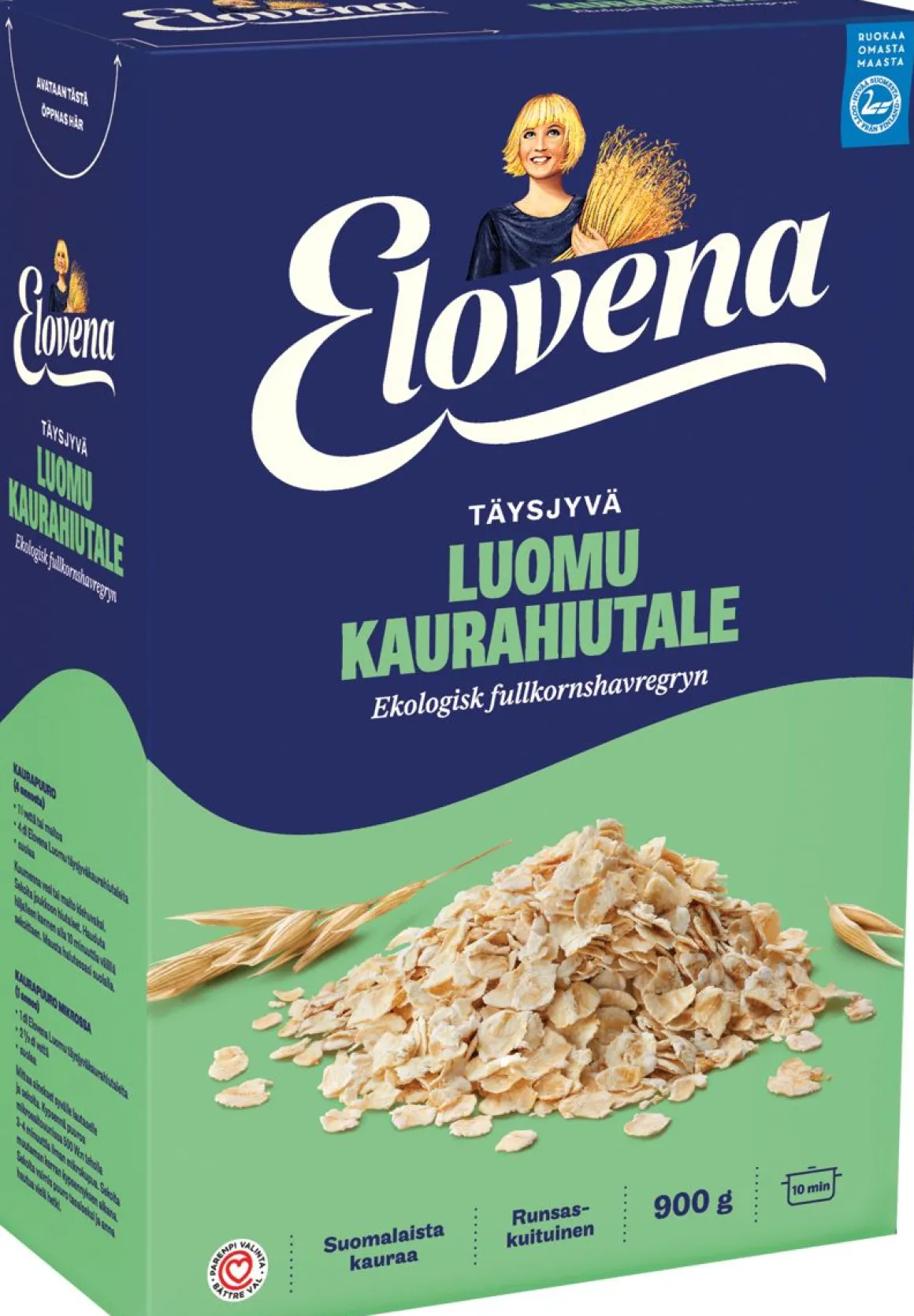 ELOVENA LUOMU TÄYSJYVÄKAURAHIUTALE 900 G