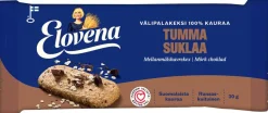 ELOVENA TUMMA SUKLAA VÄLIPALAKEKSI 100% KAURAA 30 G