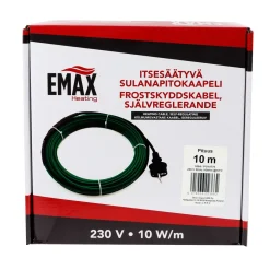 EMAX HEATING SULANAPITOKAAPELI ITSESÄÄTYVÄ 10M 100W 230V PISTOTULPALLA