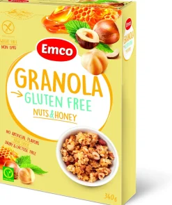 EMCO GRANOLA HUNAJA HASSELP GLUTEENITON 340 G