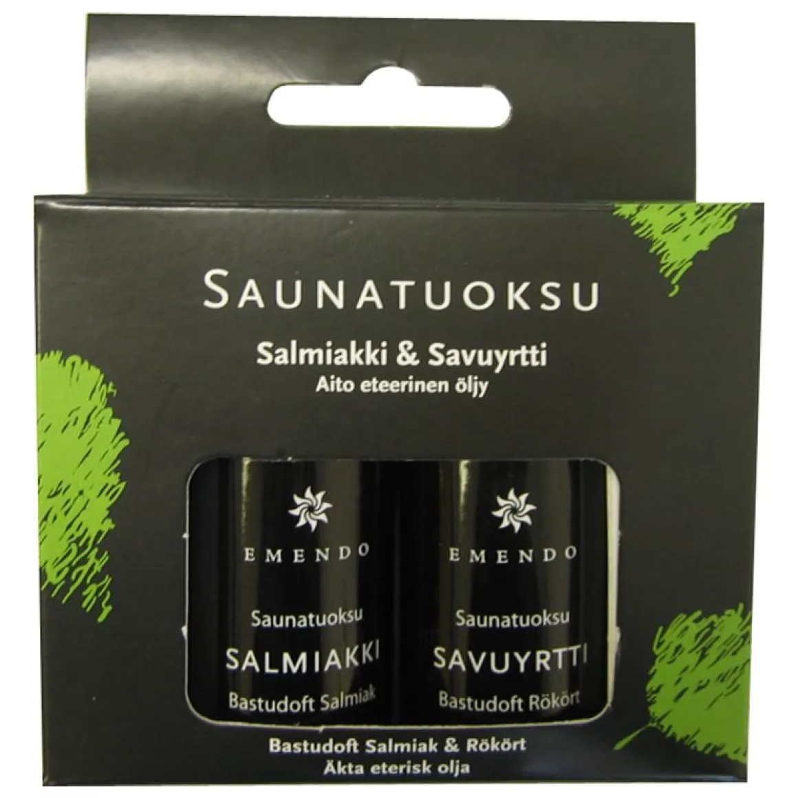 EMENDO SAUNATUOKSUT SALMIAKKI & SAVUYRTTI 2 X 10 ML