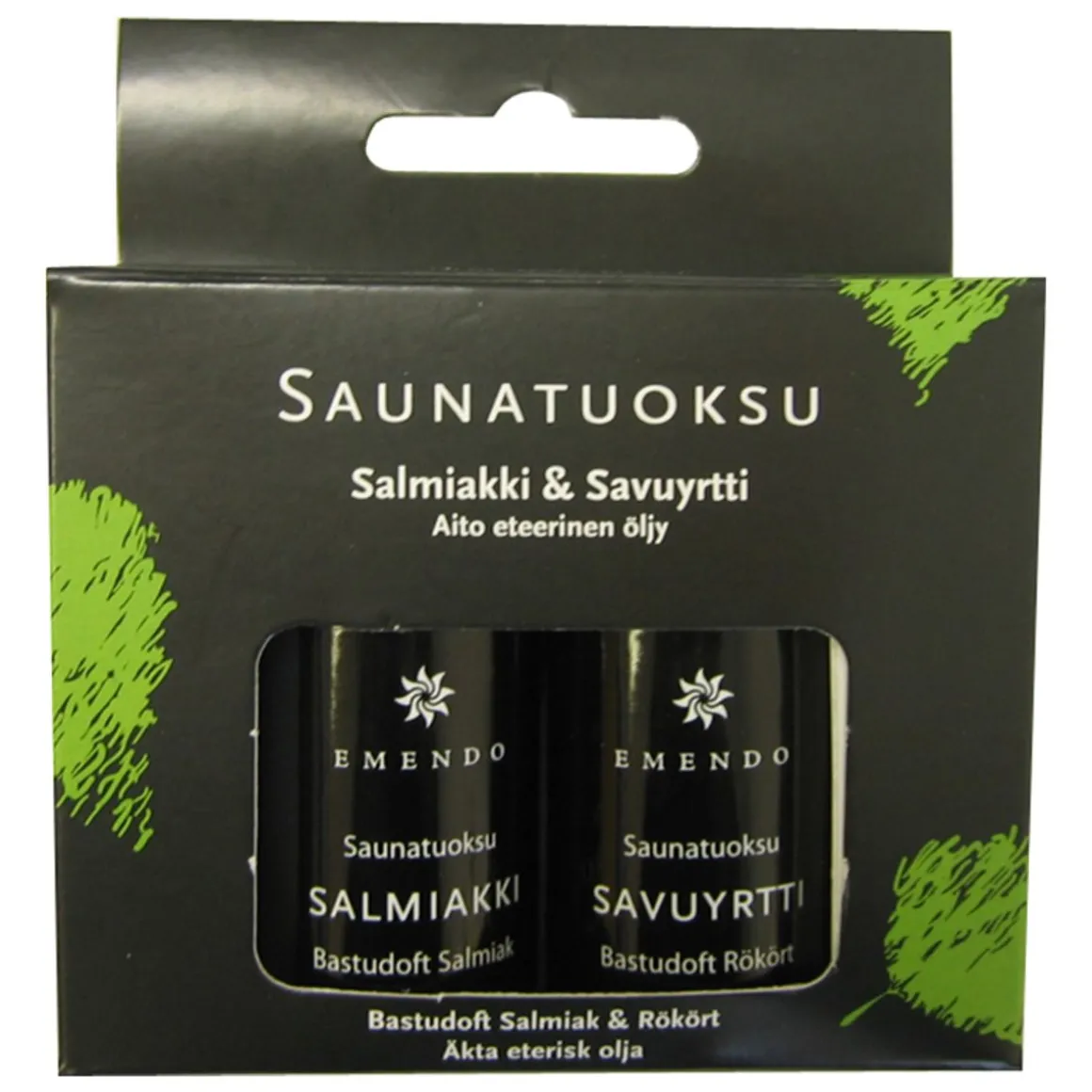 EMENDO SAUNATUOKSUT SALMIAKKI & SAVUYRTTI 2 X 10 ML