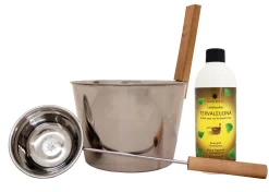 EMENDO TERÄS SAUNAKIULU + KAUHA + TERVALEIJONA 500ML