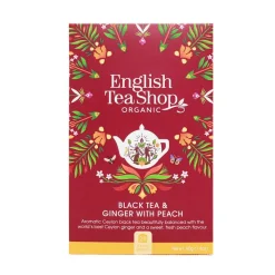 ENGLISH TEA SHOP MUSTA TEE BLACK TEA & GINGER WITH PEACH 20 PSS 40 G