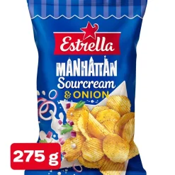 ESTRELLA MANHATTAN SOURCREAM & ONION CHIPS 275 G