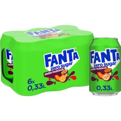 FANTA ZERO ETELÄN HEDELMÄT 0,33 TLK 6-PACK 1,98 L