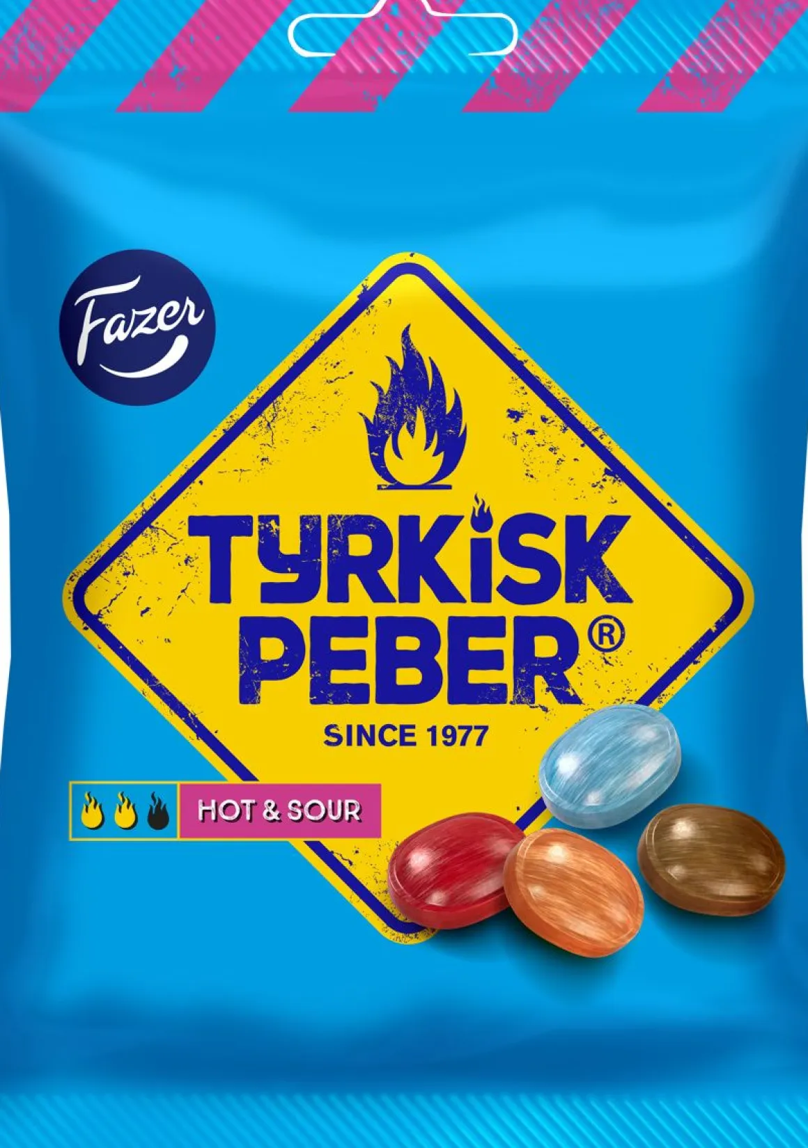 FAZER TYRKISK PEBER HOT&SOUR KARKKIPUSSI 150 G