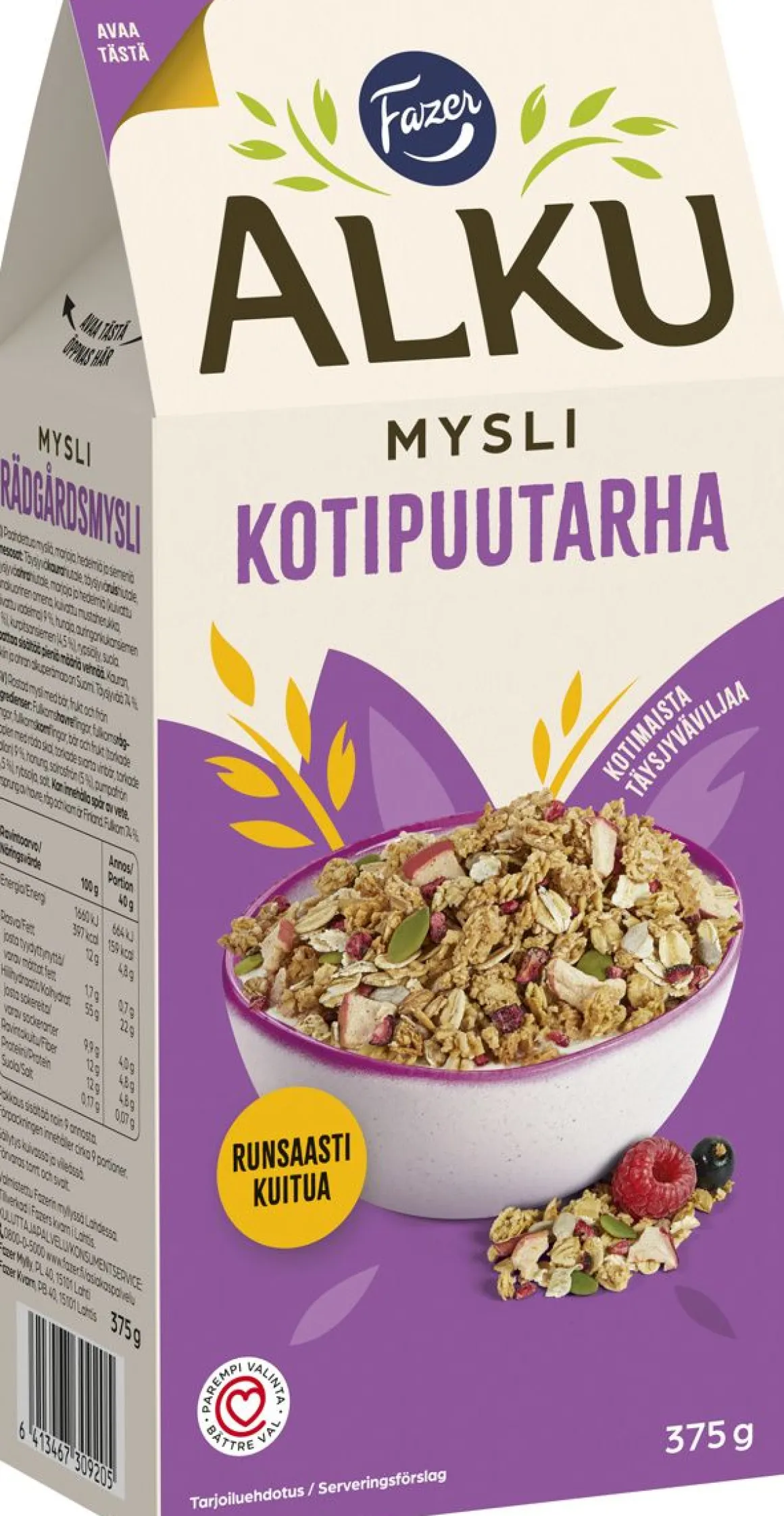 FAZER ALKU MYSLI KOTIPUUTARHA 375 G