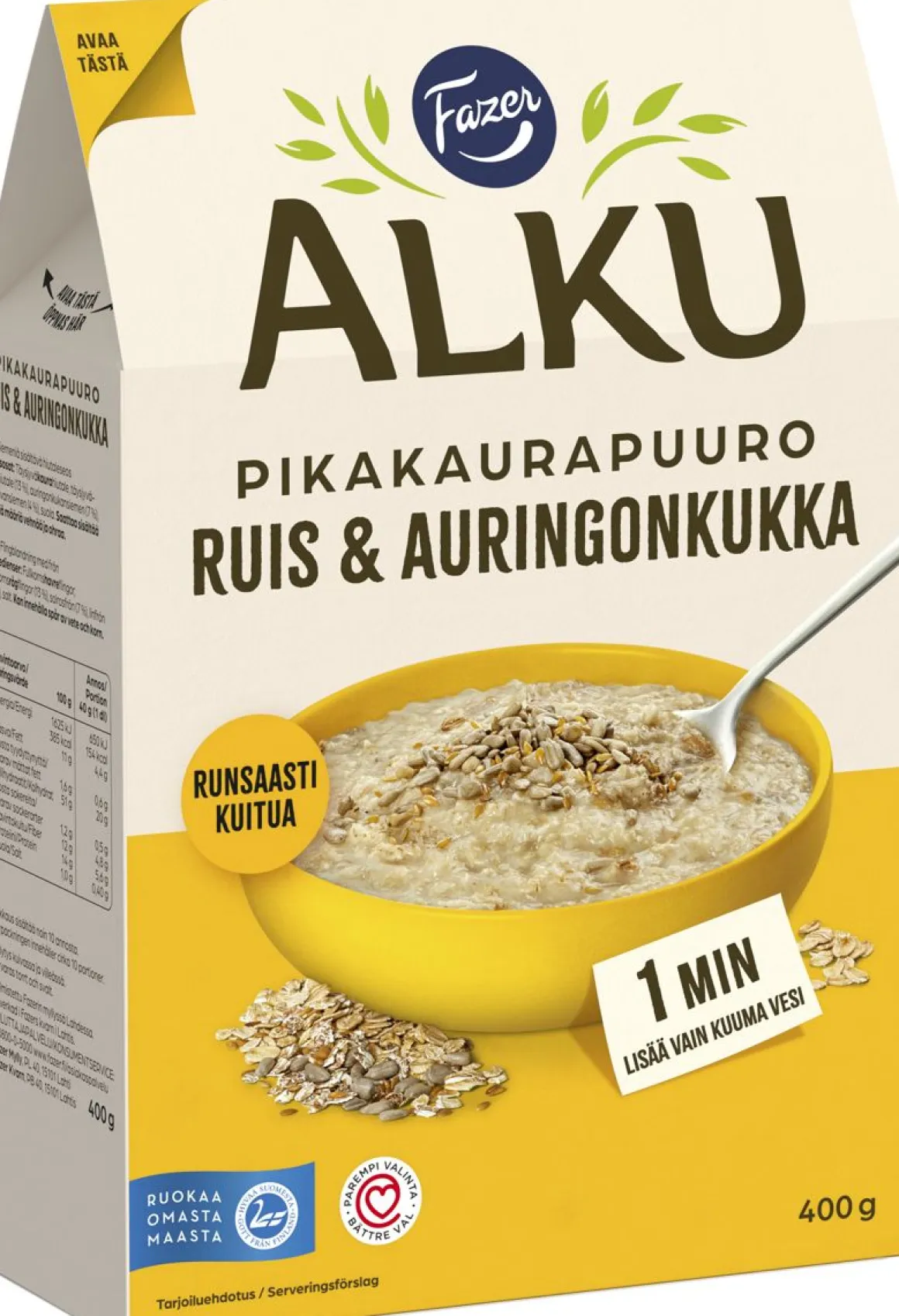 FAZER ALKU RUIS-AURINGONKUKKA KAURAPUURO 400 G