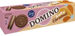 FAZER DOMINO SALTY CARAMEL L, VEGAN 175 G
