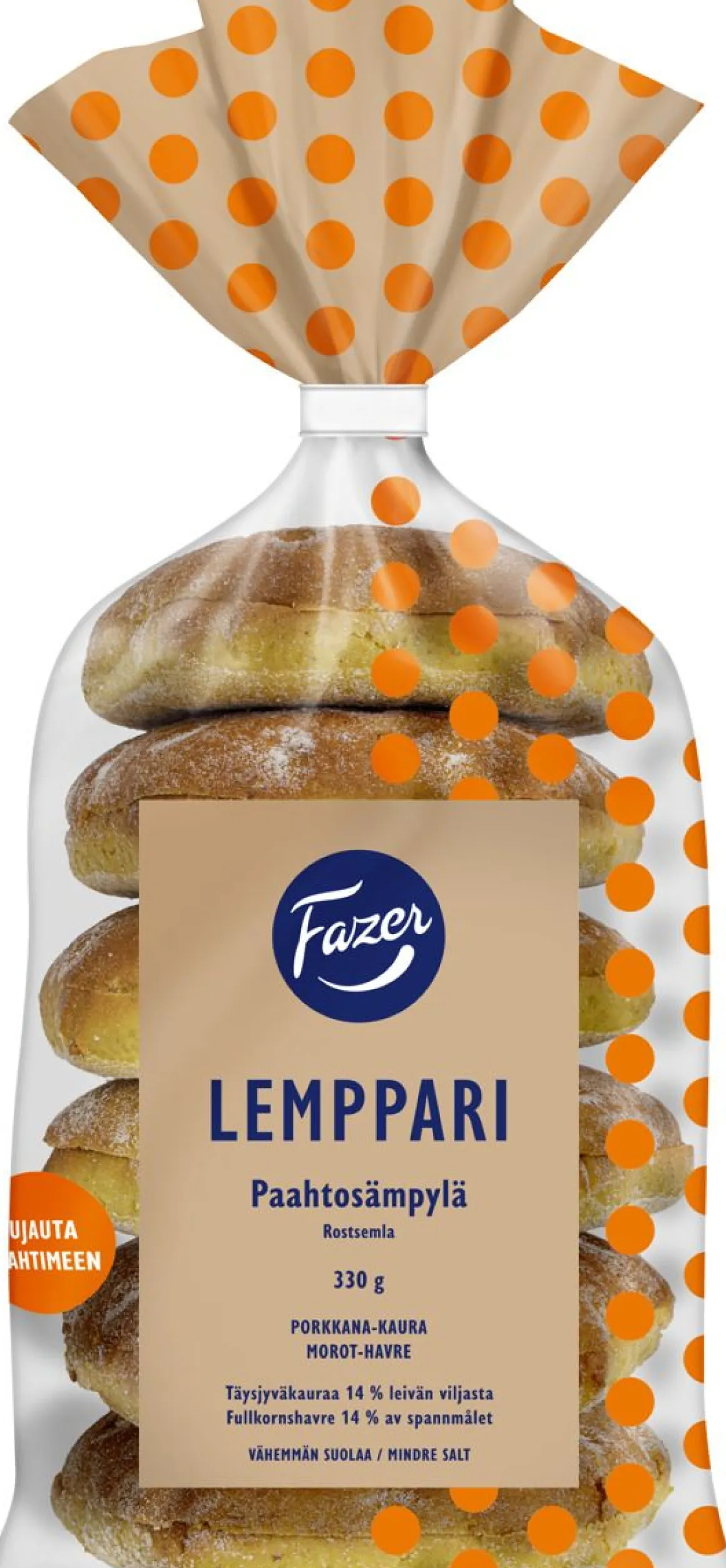 FAZER LEMPPARI PAAHTOSÄMPYLÄ PORKKANA 6KPL 330 G