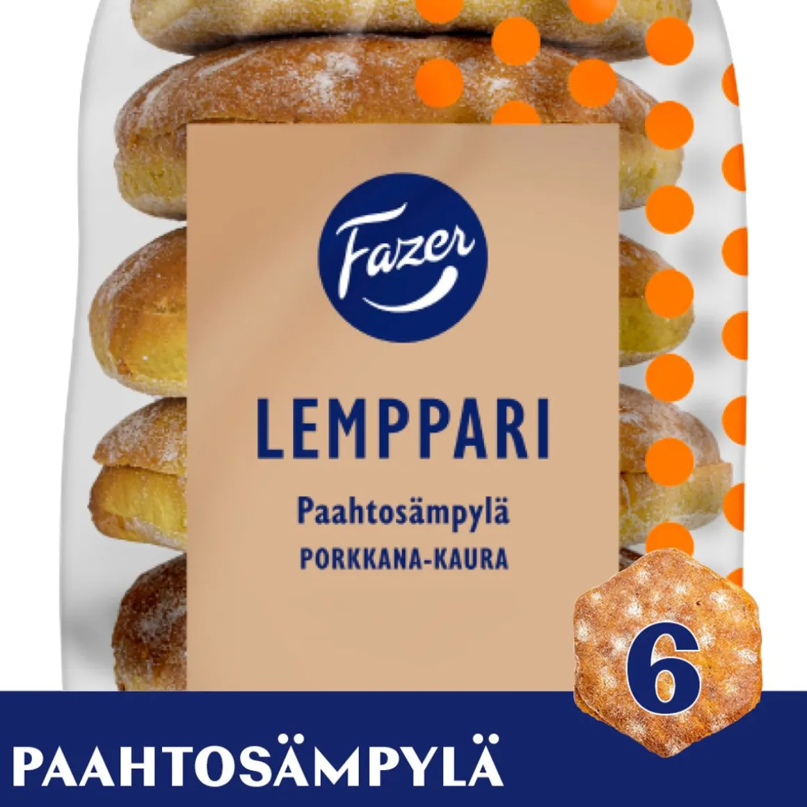 FAZER LEMPPARI PAAHTOSÄMPYLÄ PORKKANA 6KPL 330 G