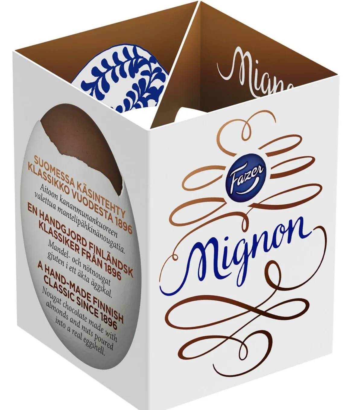 FAZER MIGNON MANTERLI-PÄHKINÄNOUGAT SUKLAAMUNA 52 G