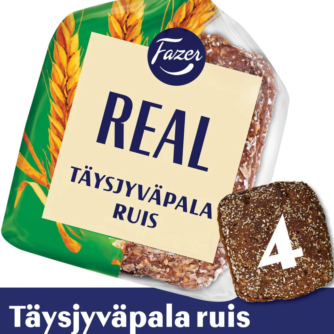 FAZER REAL TÄYSJYVÄPALA 100% RUIS 4KPL 280 G