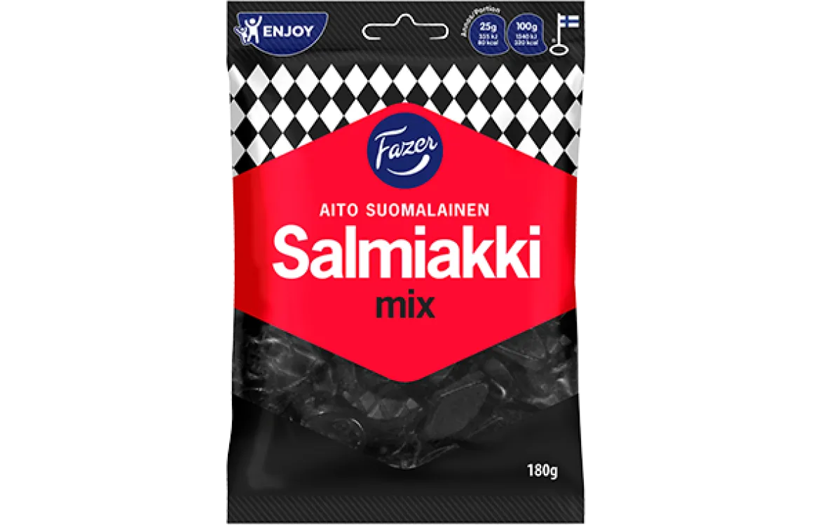 FAZER SALMIAKKI MIX KARKKIPUSSI 180 G